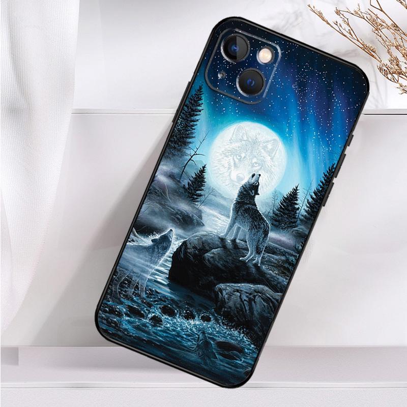 

Чехол для телефона Galaxy Animal Wolf для iPhone 14 13 12 11 16 15 Pro Max Plus Mini 7 8 X XR XS Max, мягкий чехол iPhone 12 mini