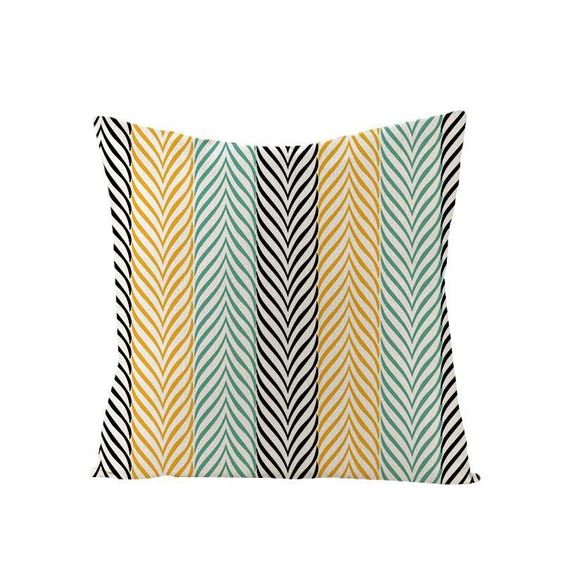Nordische Geometrische Abstrakte Serie Polyester Bedruckter Kissenbezug Sofakissenbezug Heimtextilien