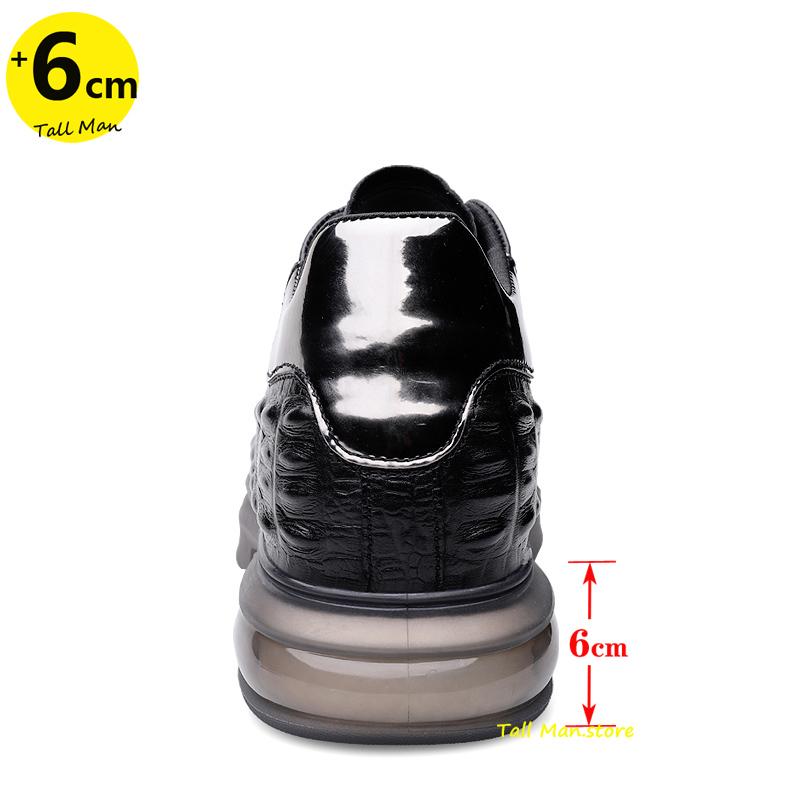 Man Elevator Shoes Men Sneakers Height Increase Shoes Running  Insole 6Cm Sports Business British  Leather