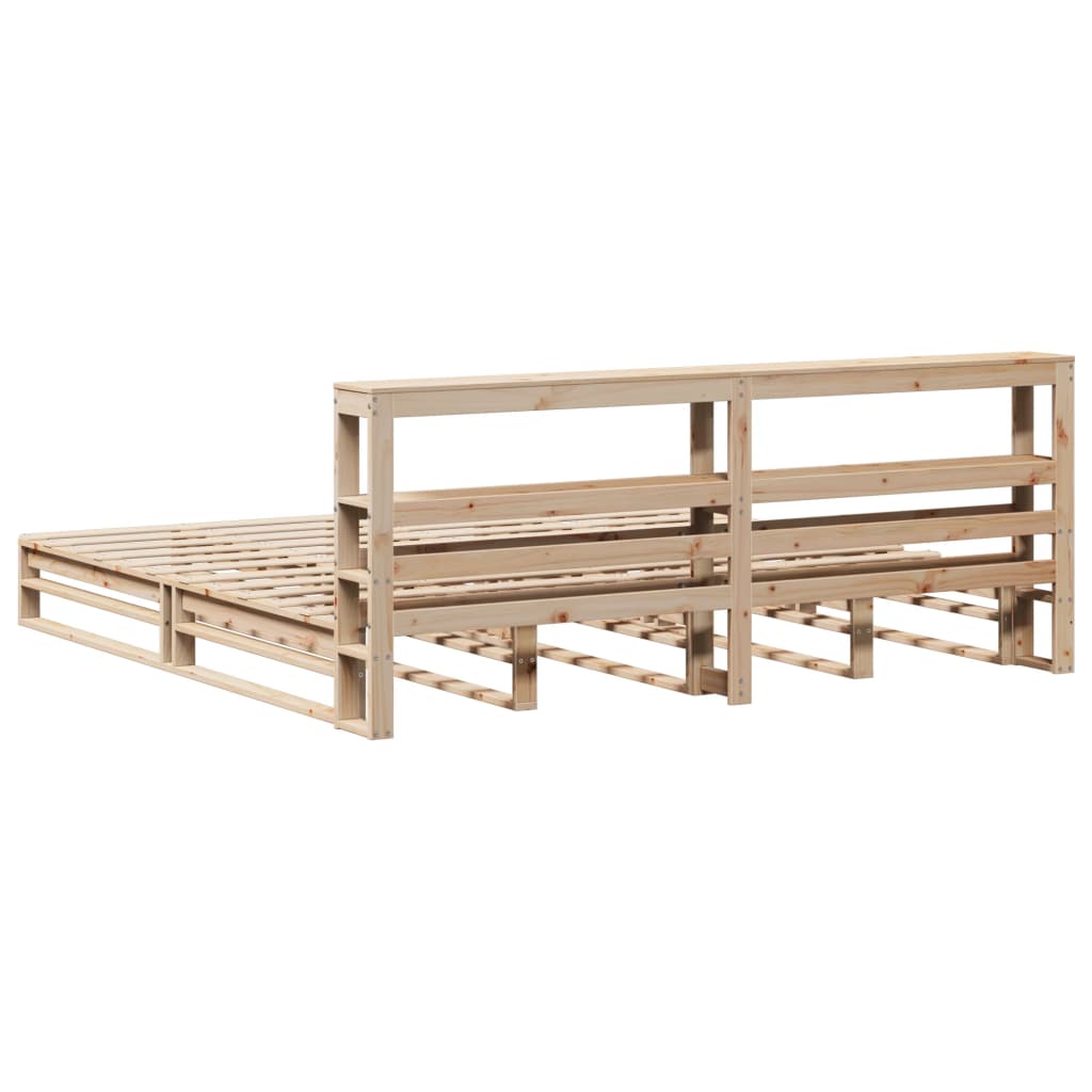 Solid Wood Bed without Mattress 200 x 200 cm Pine