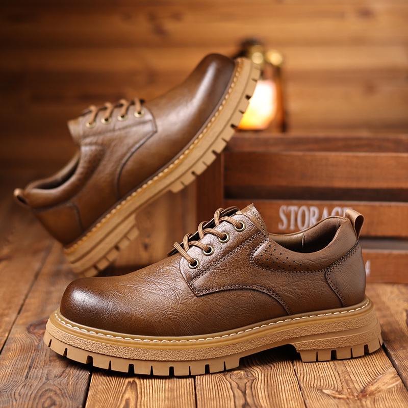 

Новые мужские классические черные универсальные кожаные туфли на шнуровке, модные мужские туфли для прогулок, свадьбы, офиса, бизнеса 38