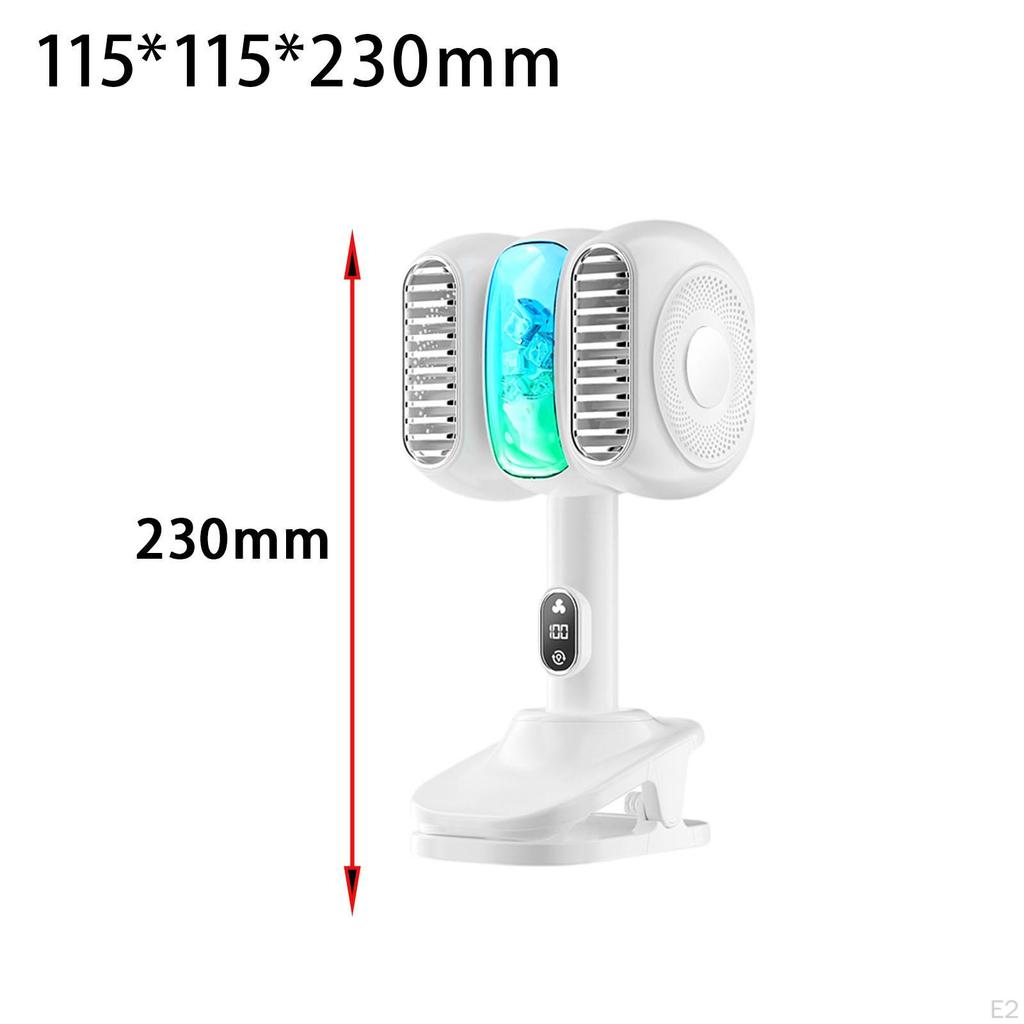 Schreibtischventilator Persönlich mit Klemme 5 Geschwindigkeiten Leise Bedienung USB zum Kühlen für Zuhause Bett
