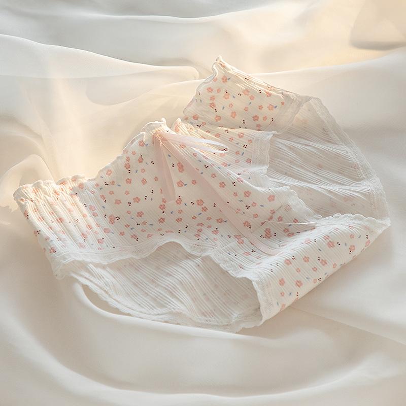 Baumwoll-Slips Damenunterwäsche Slip Mode Faden Schleife Slips Liebliches Mädchen Nahtlose Unterhosen Damen-Dessous Verkauf