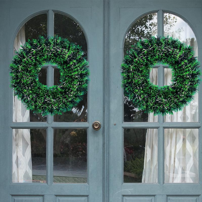 42cm Tinsel Wreath Holiday Decoration for Shopping Mall or Hotel