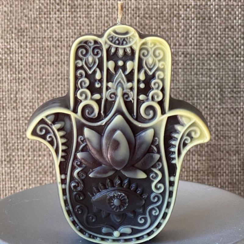Non-toxic Handmade Cake Soap Silicone Mould for DIY Craft Making Interior Decoration Hand Silicone Mold Hand of Fatima