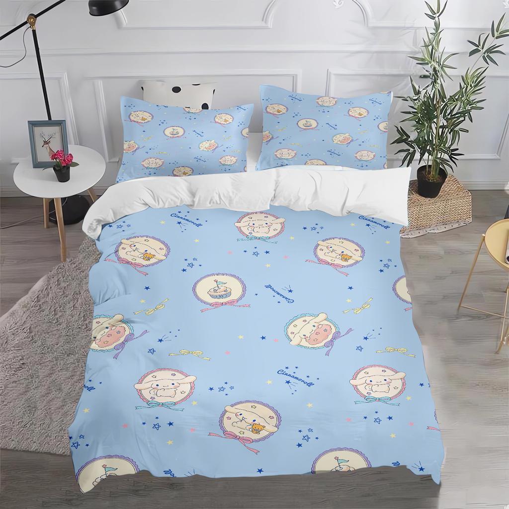 Cinnamoroll Sanrio Quilt Cover, Anime Printed Cartoon Duvet, Skin-Friendly, Breathable, Cute, Warm, Bedding, Warmth, New Design