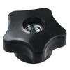 4pcs M8 Five-Star Thru Knobs Black Perforated Knob  for Saw, Lathe, Fixed Length Fixture