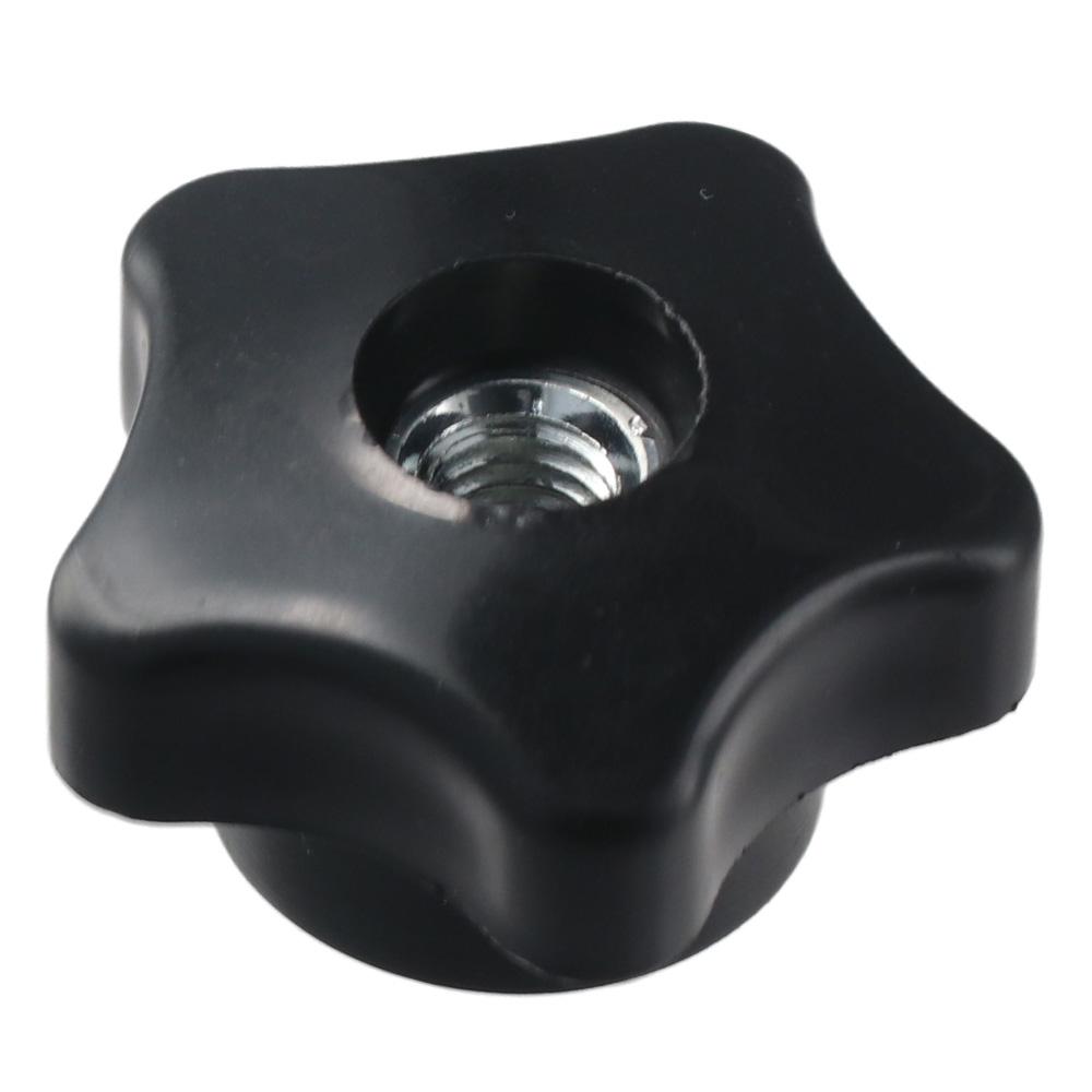 4pcs Black Five-Star Thru Knobs M8 Perforated Knob  for Saw, Lathe, Fixed Length Fixture