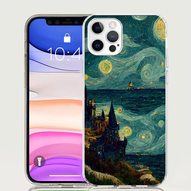 Starry Night Van Gogh Art Phone Case For iPhone 17 Air 16 15 Plus 11 14 Pro Max 13 Mini 12 7 8 + SE Pattern Art Customized Cover