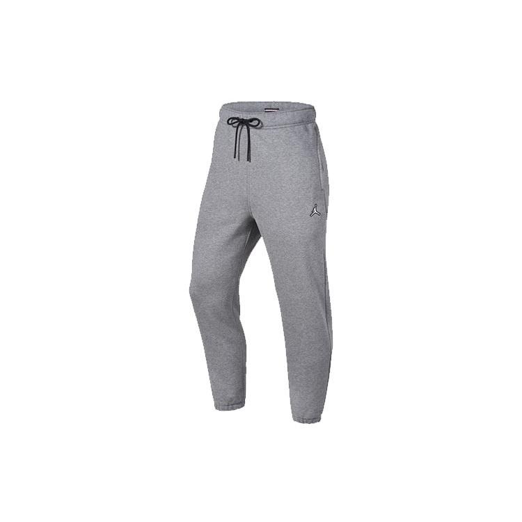 Air Jordan Logo Embroidered Knit Fleece Lined Bundle Feet Sports Pants Grey Men s DA9821-091 M