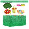 Table Hawaiian Grass Skirt Set Party Decorations Set For For Beach Summer Party