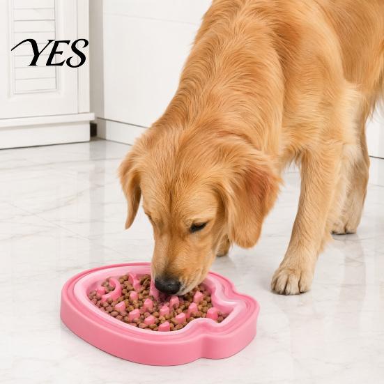 Slow Feeding Dog Plate Feeder Bowl, Cute Fish Shape, Spill-Free Pet Bowl Raised Edge with Spill Catcher, Non-slip Food for Cats Dogs Eat