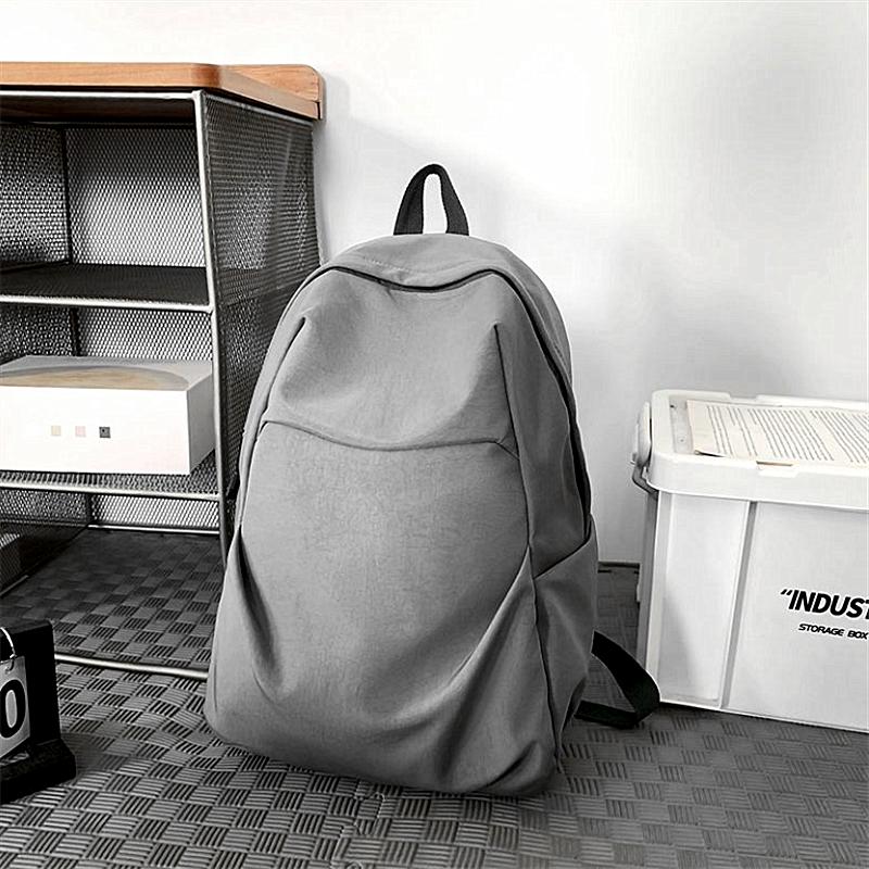 

Студенческий модный и крутой однотонный рюкзак большой вместимости дорожная сумка рюкзак серый