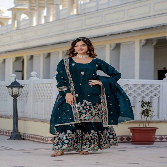 Festive Pink Sharara