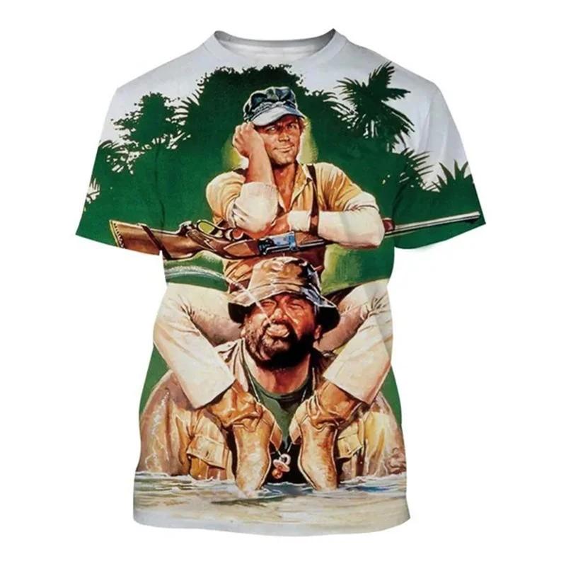 

Bud Spencer Terence Hill 3D Printed T-Shirts Men Women Fashion Streetwear Oversized Short Sleeve T Shirt Kids Tees Tops Clothing 6XL
