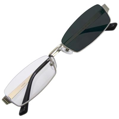 Visible Light Photochromic Even In the Stylish Square Metal Design with UV and Blue Light Protection Light Photochromic Gray and K-eines KE-1000