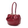 Genuine Leather Spherical Small Tote Bag For Women  Trend Designer Evening Purse Top Handle Ladies Handbags