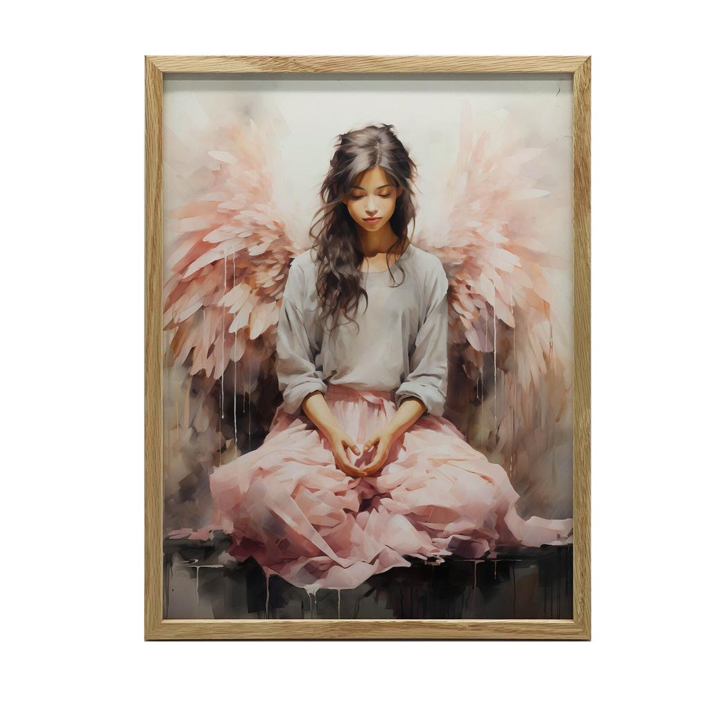 Ukojenie W Modlitwie Ukojenie W Modlitwie, 70X100 Cm, Rama Aluminiowa Złota, Papier Matowy 230 Gsm