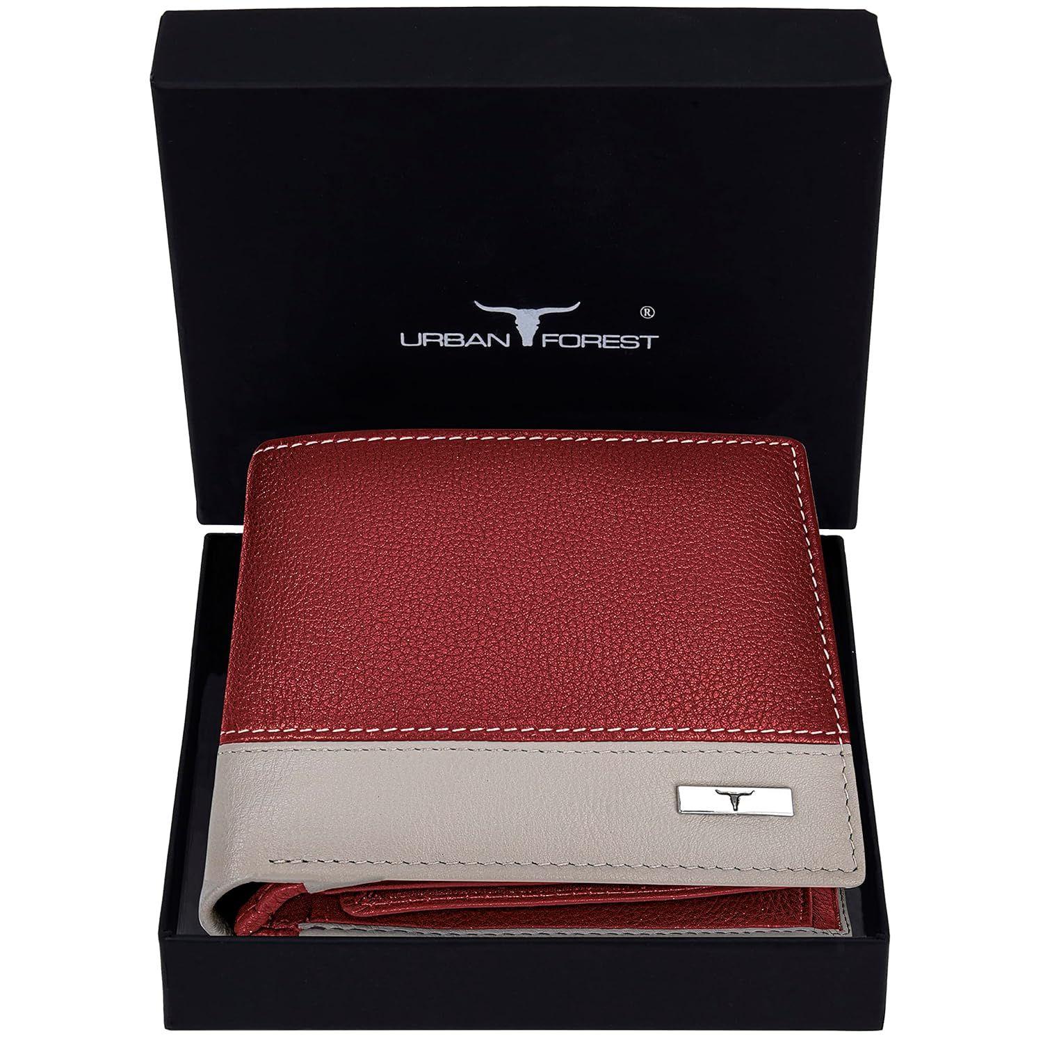 

Мужской кожаный кошелек Seattle коричневого песочного цвета песочный/красный