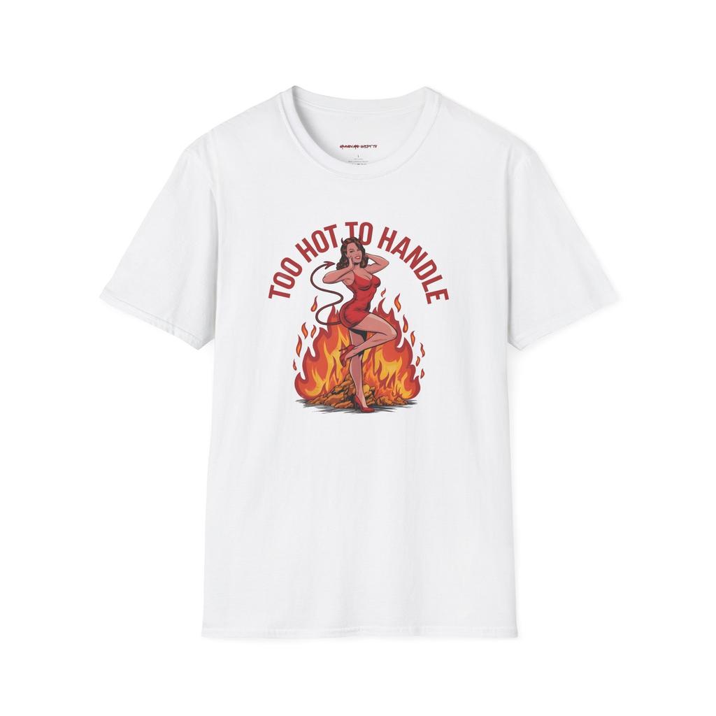 T-shirt Unisex Softstyle Donna Diavolo Sexy Troppo Calda, Maglietta Grafica Diavolo, Demone Edgy