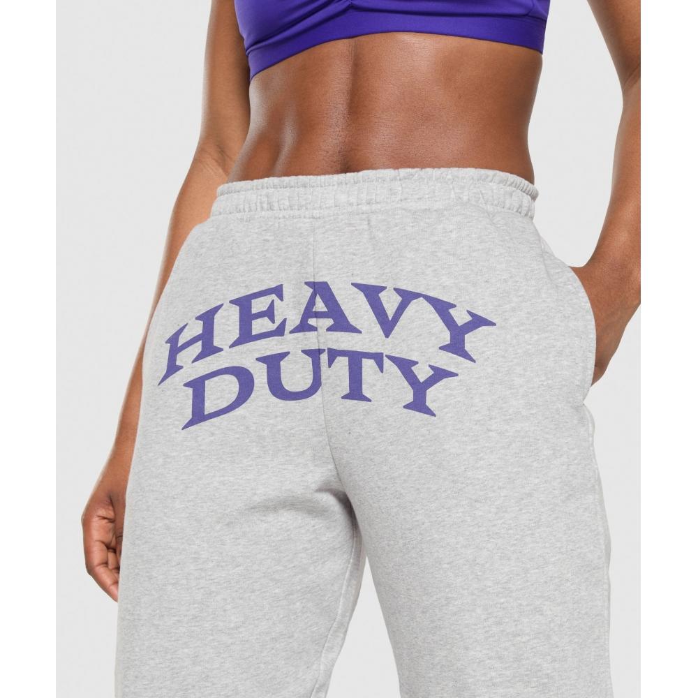 Gymshark Heavy Duty Graphic Loopback Jogger Light Grey Core Marl B3c3d Gbcn