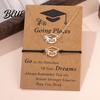 Graduation Cap Pendant Necklace 2025 Jewelry Set Stainless Steel Bracelet