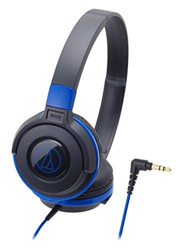 

Audio-Technica ATH-S100 BBL Headphones Wired Street Monitoring Portable On-Ear Headphones Black Blue