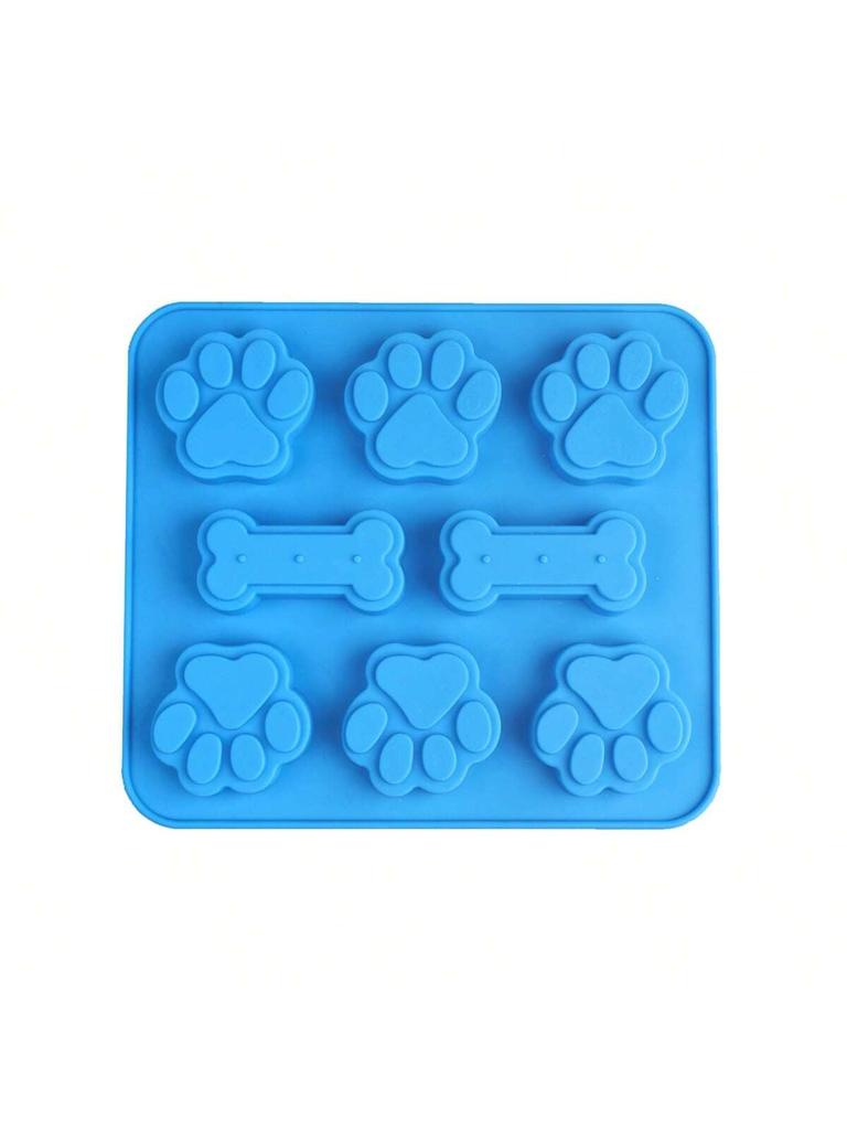 1Pcs Animal Dog and Cat Bone and Paw Print Silicone Baking Pan flexible Baking Mold Dog Puppy Treat Cookie Pet Oven safe cake