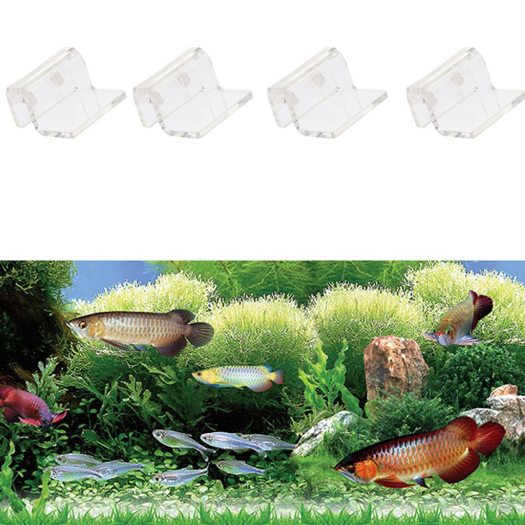 4 Pcs Aquarium Top Cover Bracket Acrylic Fish Tank Brackets