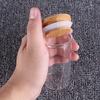 6 Pieces 100ml Size 47x90mm Transparent Glass Bottles with Bamboo Caps for Wedding Gift Crafts