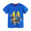 Summer New Children's T-shirt Cartoon Excavator Print Crew Neck Short Sleeve Top