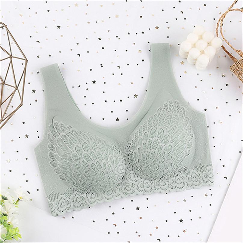 Women Sexy Lace Wire Free Underwear Push Up Bra with Pad Cozy Chest Wrap Bras