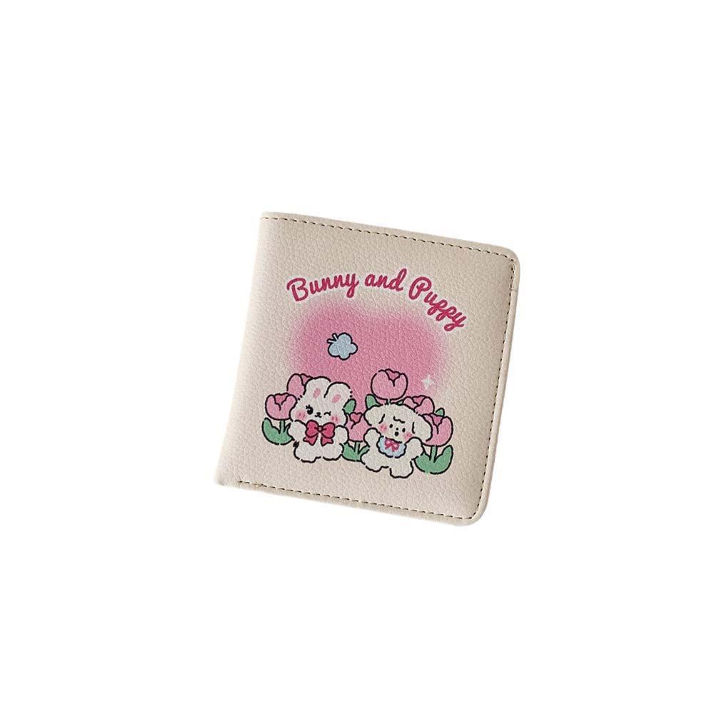 

Picture PU Cartoon Card Bag English Letter Card Photo Storage Cover Student Friends білий