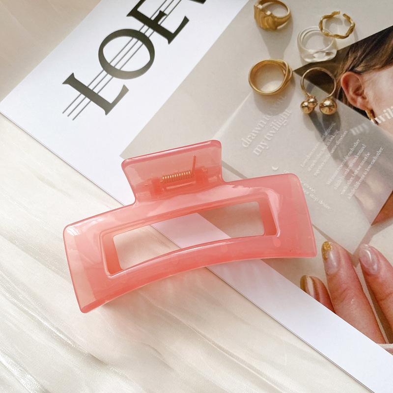 

Beautiful 105cm Thick Jelly Color Square Hair Claw Clip For Women Must Have Accessory Fashion Red 10.5cm
