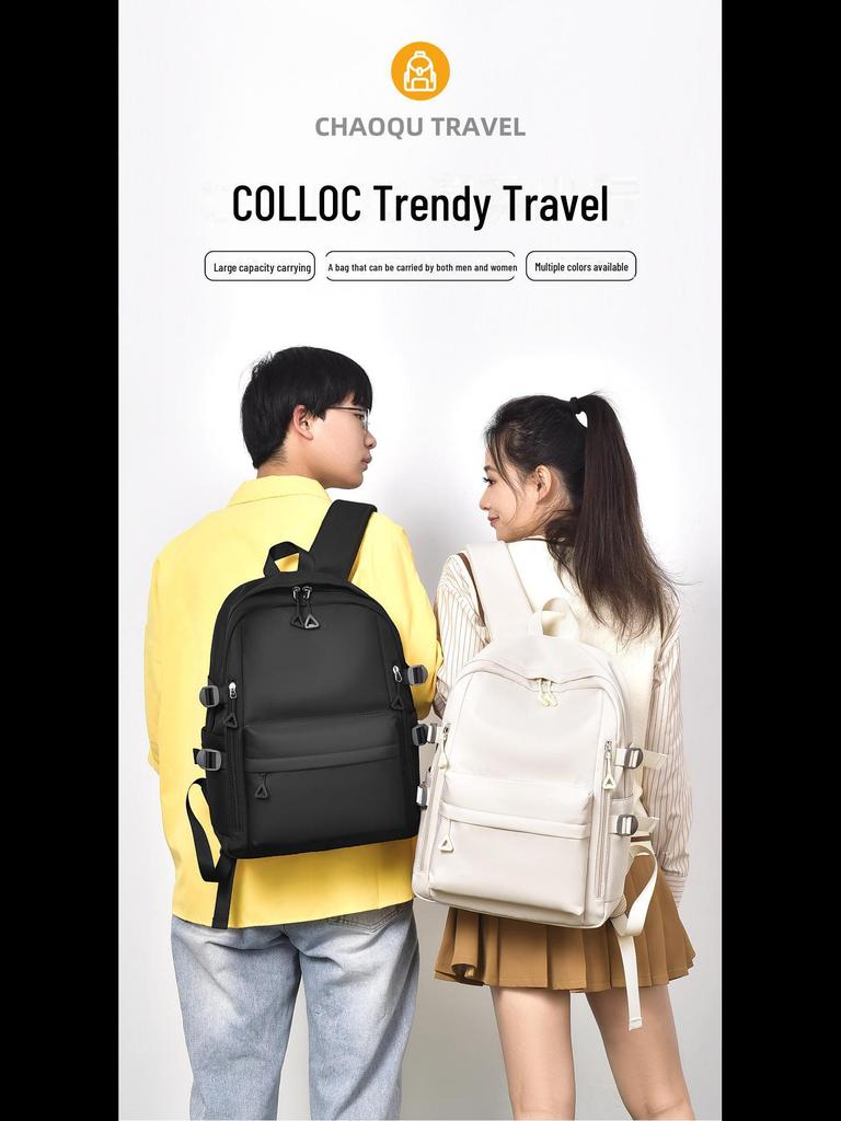 Large Capacity Stylish Student Laptop Backpack for Women - Ideal for Travel and Casual Use