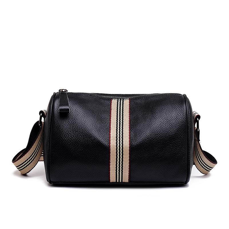 Large Cylinder Bag Plus Wide Shoulder Strap Women's Bag High Quality Shoulder Messenger Bag