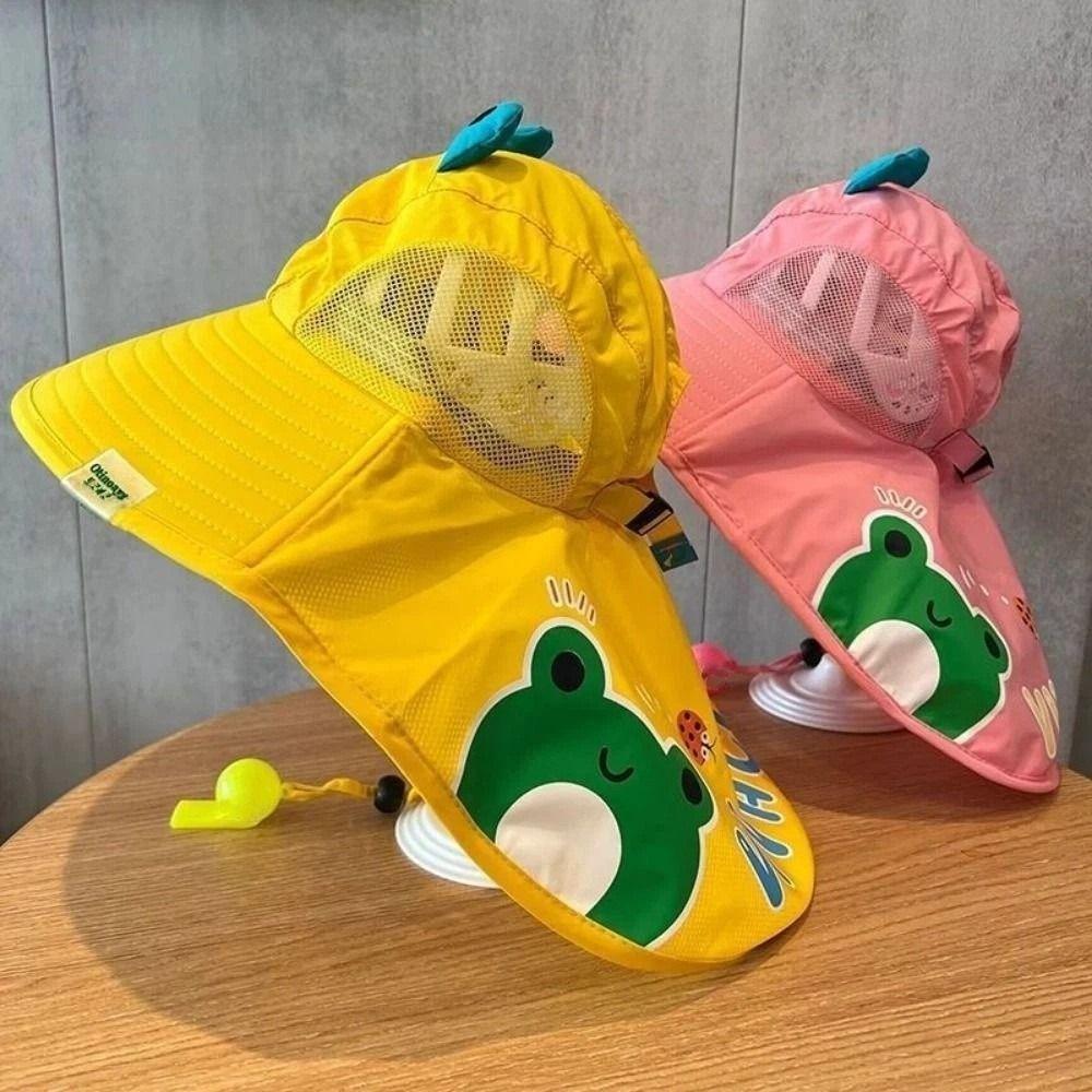 UV Protection Children Beach Hat Breathable Mesh Boys Sunshade Shawl Cap Summer