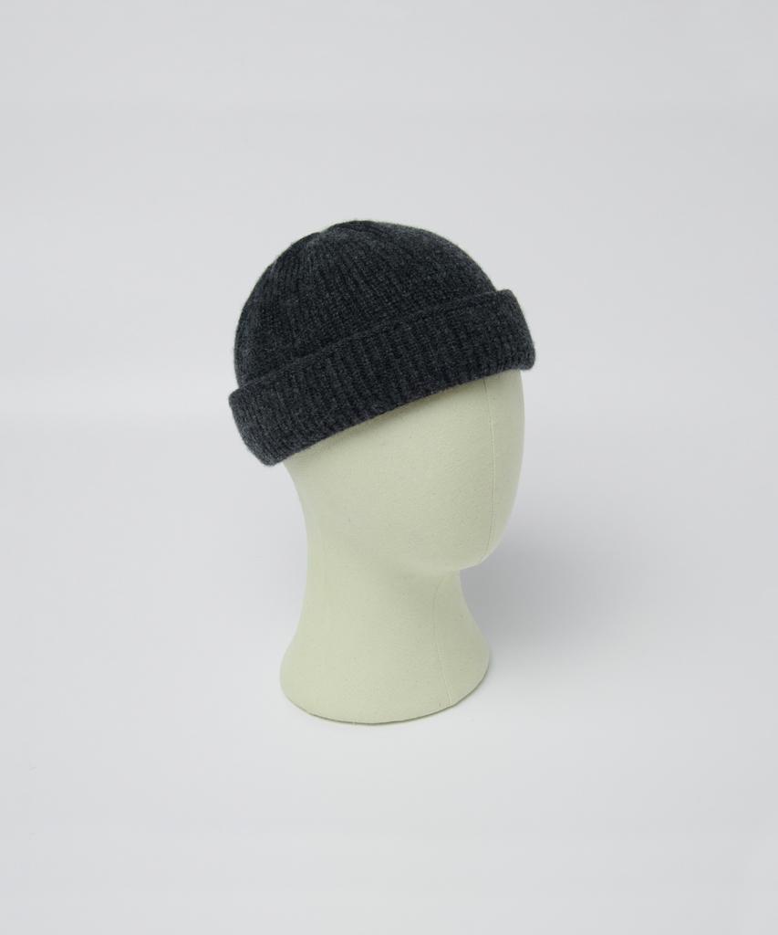 Lamolaeng Merino Wool Double Cuff Watchcap Charcoal
