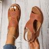 Fashion New Women's Contrast Color Wedge Sandals Summer Peep Toe Non Slip Beach Shoes Woman Comfortable Platform Roman Sandalias Mujer
