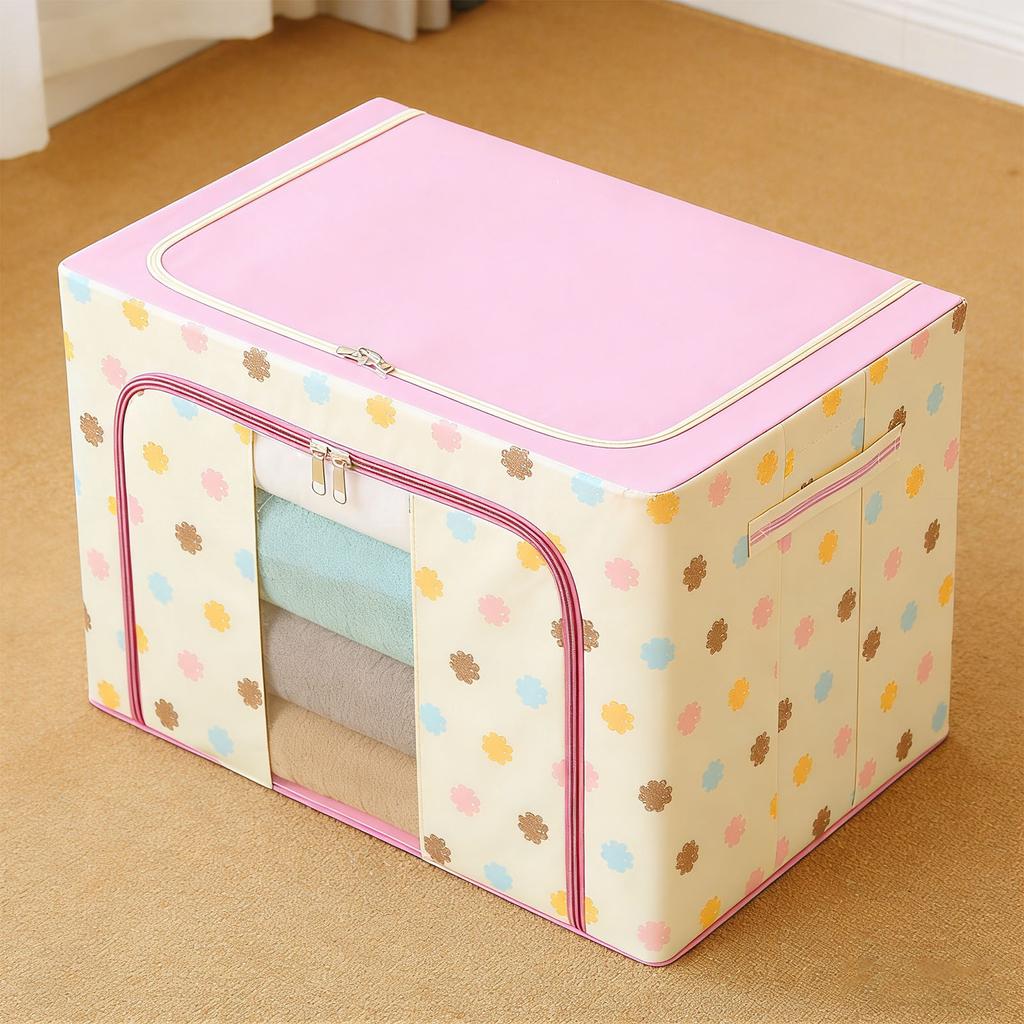 Clothes Storage Bin Washable Foldable Closet Storage Container for Clothing Blanket Comforters Bed Sheets Pillows Toys