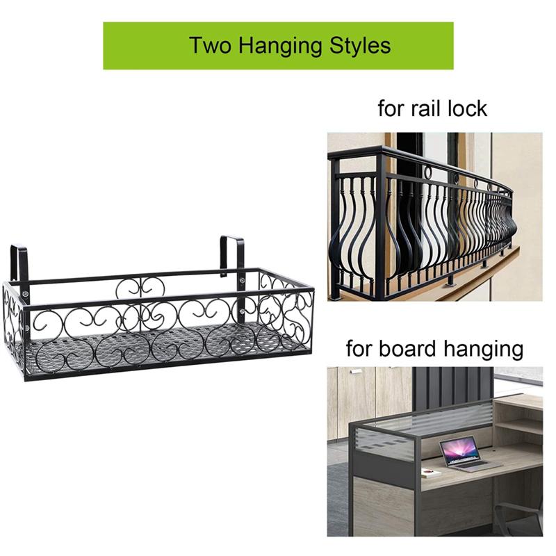 For Garden Balcony Corridor Suitable Plant Rack Flower Pot Rack Plant Storage Railing Home Storage Rack