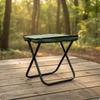Folding Stool with Padded Seat Foldable Compact Furniture for Campers, Anglers,