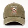 Maltipoo Mom Baseball Cap with Floral Dog Print Casual Cotton Adjustable Hat for Women Adults