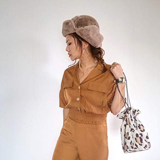 [14+ ICHIYON PLUS] Cap, Hat, Women's, Pilot Cap, Faux Fur, Boa, Fur, Flight Cap, Cold Protection, Autumn, Winter, Ioth0008-le