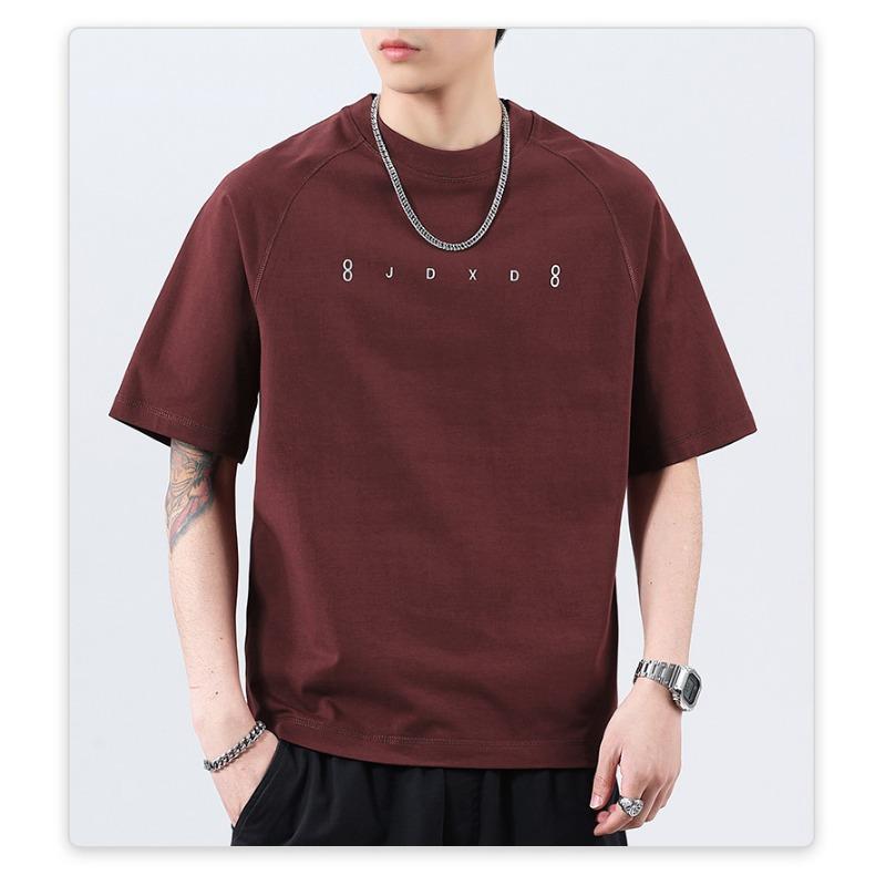 Latest Summer High-density Knitted Comfortable Fit Printed Mens T-shirt Short-sleeved