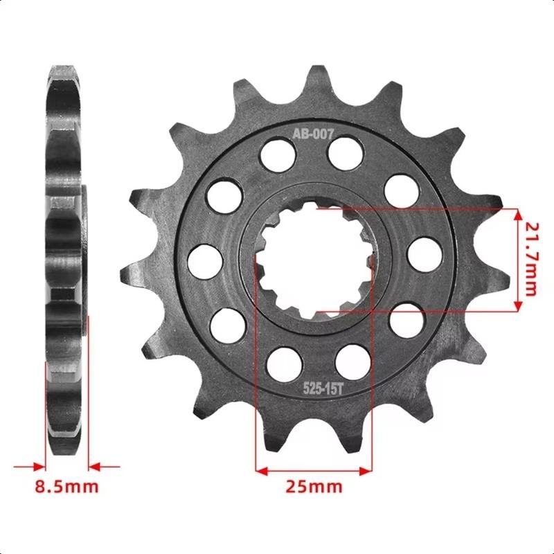 525 15T 43T Motor Bike Front Rear Sprocket Gear Wheel Cam for Kawasaki Z900 ZR900 AHF 2017- Z900 ABS Z 900 RS Cafe