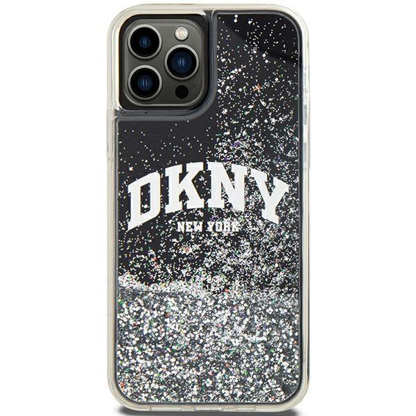 DKNY DKHCP12MLBNAEK iPhone 12/12 Pro6.1" Black/black Hardcase Liquid Glitter Big Logo