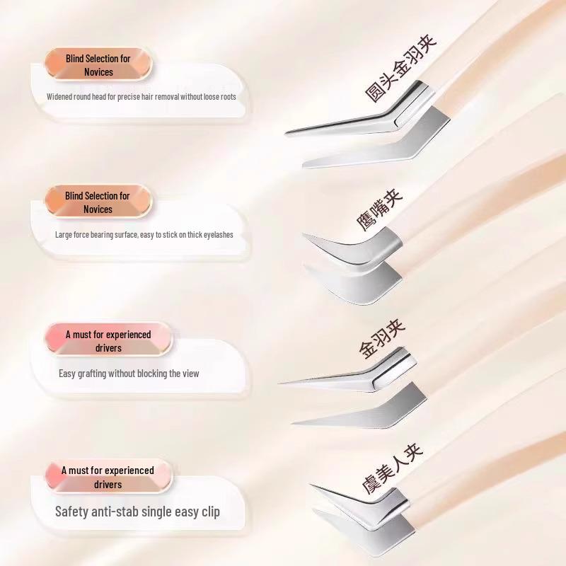 Newcomer Discount: Precision Stainless Steel Eyelash Tweezers for Extensions