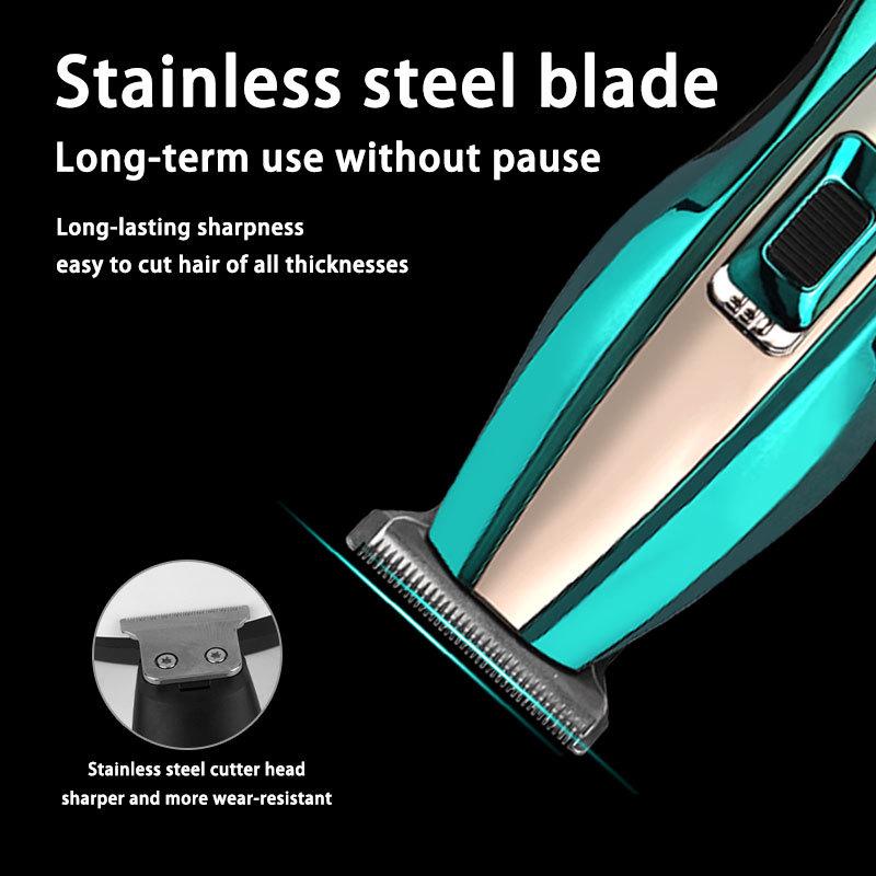 High-Power Professional Electric Hair Clipper with Washable Head