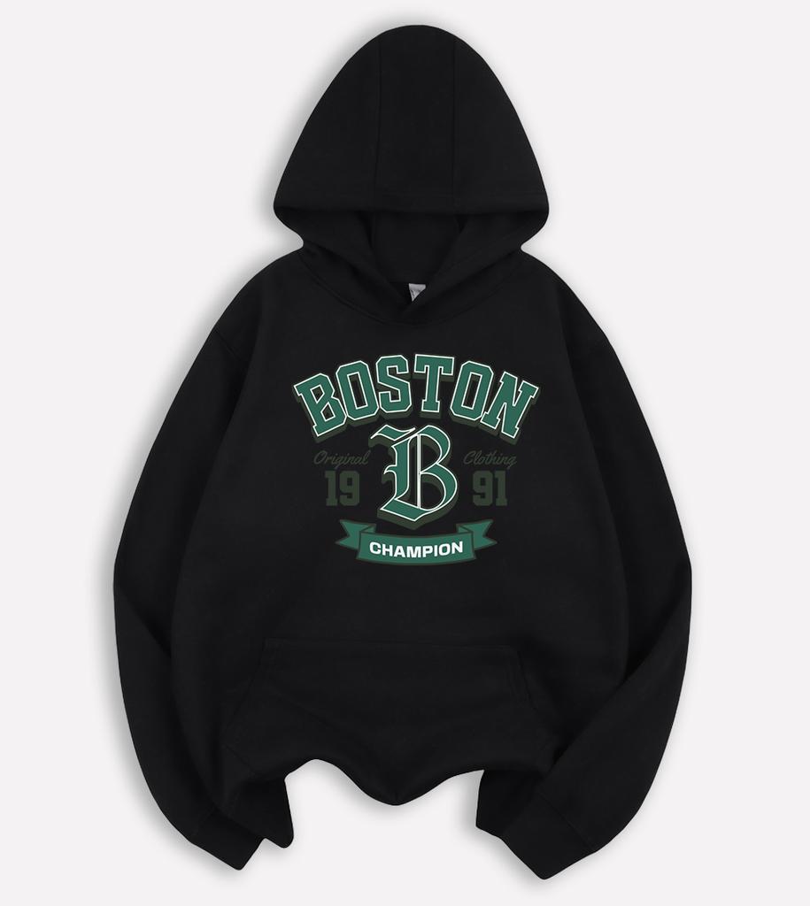 Boston Nummer 1991 Kunst Buchstaben Print Herren Hoodie Herbst Hip Hop Kapuzenpullover Lässig Fleece Retro Locker Langarm Unisex Schlichte Hoodies